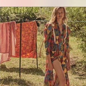 Doen Nicolette Patchwork Dress Size M